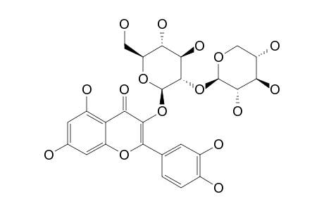 QUERCETIN-3-SAMBUBIOSIDE;QUERCETIN-3-O-BETA-D-XYLOPYRANOSYL-(1->2)-O-BETA-D-GLUCOPYRANOSIDE