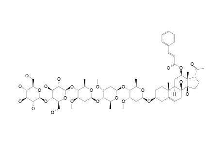 IKEMAGENIN-3-O-BETA-CELLOBIOSYL-(1->4)-BETA-D-OLEANDROPYRANOSYL-(1->4)-BETA-D-CYMAROPYRANOSYL-(1->4)-BETA-D-CYMAROPYRANOSIDE