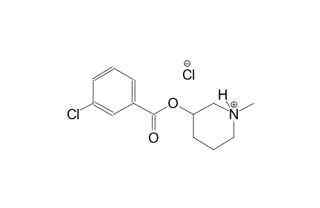 3-[(3-chlorobenzoyl)oxy]-1-methylpiperidinium chloride