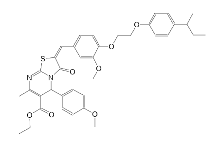 5H-thiazolo[3,2-a]pyrimidine-6-carboxylic acid, 2,3-dihydro-2-[[3-methoxy-4-[2-[4-(1-methylpropyl)phenoxy]ethoxy]phenyl]methylene]-5-(4-methoxyphenyl)-7-methyl-3-oxo-, ethyl ester, (2E)-