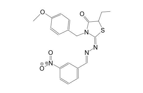 3-nitrobenzaldehyde [(2E)-5-ethyl-3-(4-methoxybenzyl)-4-oxo-1,3-thiazolidin-2-ylidene]hydrazone
