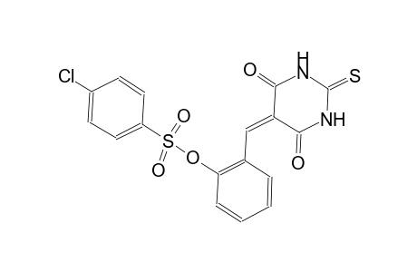 2-[(4,6-dioxo-2-thioxotetrahydro-5(2H)-pyrimidinylidene)methyl]phenyl 4-chlorobenzenesulfonate
