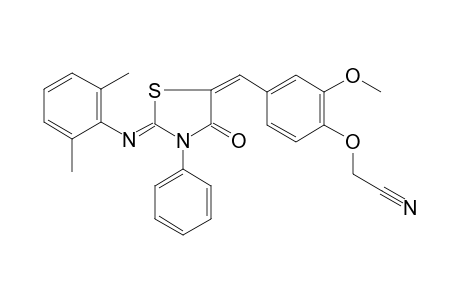 [4-({2-[(2,6-dimethylphenyl)imino]-4-oxo-3-phenyl-1,3-thiazolidin-5-ylidene}methyl)-2-methoxyphenoxy]acetonitrile