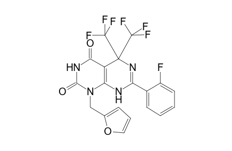 7-(2-fluorophenyl)-1-(2-furanylmethyl)-5,5-bis(trifluoromethyl)-8H-pyrimido[4,5-d]pyrimidine-2,4-dione