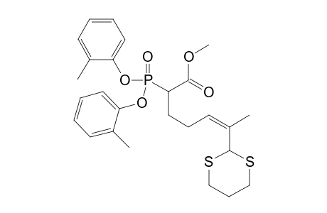 Methyl (5Z)-2-[Di(o-tolyl)oxyphosphoryl]-6-(1,3-dithian-2-yl)hept-5-enoate