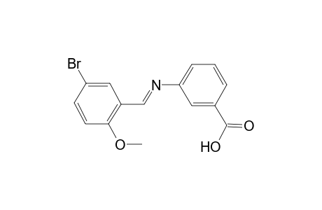 3-{[(5-bromo-2-methoxyphenyl)methylidene]amino}benzoic acid