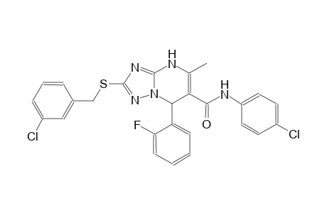 2-[(3-chlorobenzyl)sulfanyl]-N-(4-chlorophenyl)-7-(2-fluorophenyl)-5-methyl-4,7-dihydro[1,2,4]triazolo[1,5-a]pyrimidine-6-carboxamide