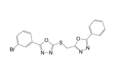 2-(3-bromophenyl)-5-{[(5-phenyl-1,3,4-oxadiazol-2-yl)methyl]sulfanyl}-1,3,4-oxadiazole