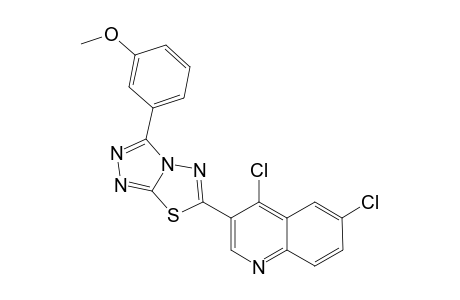 6-(4,6-dichloroquinolin-3-yl)-3-(3-methoxyphenyl)-[1,2,4]triazolo[3,4-b][1,3,4]thiadiazole