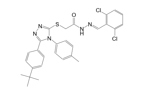 2-{[5-(4-tert-butylphenyl)-4-(4-methylphenyl)-4H-1,2,4-triazol-3-yl]sulfanyl}-N'-[(E)-(2,6-dichlorophenyl)methylidene]acetohydrazide