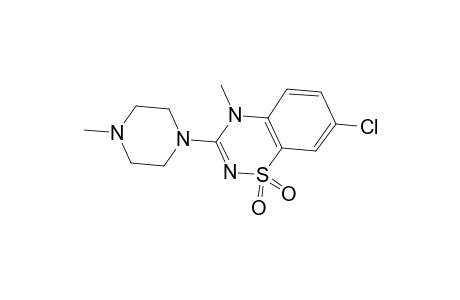 7-Chloro-4-methyl-3-(4-methyl-1-piperazinyl)-4H-1,2,4-benzothiadiazine 1,1-dioxide