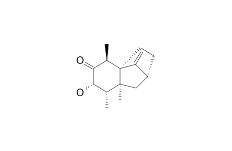 4-HYDROXY-1,8-EPI-ISOTENERONE;(1S*,2S*,4S*,5S*,6S*,8R*)-4-HYDROXY-2,5,6-TRIMETHYL-11-METHYLENETRICYCLO-[6.2.1.0(1,6)]-UNDECAN-3-ONE