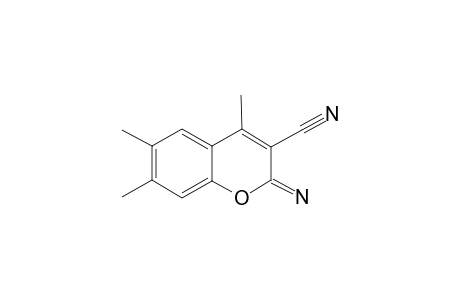 2-IMINO-4,6,7-TRIMETHYL-2H-1-BENZOPYRAN-3-CARBONITRILE