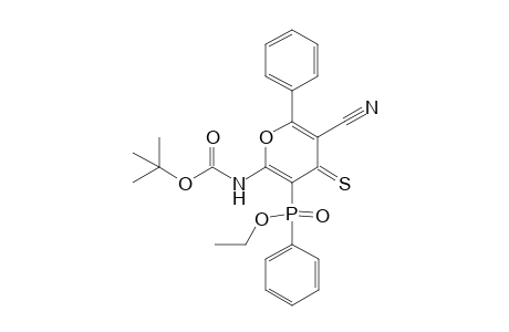N-[5-cyano-3-[ethoxy(phenyl)phosphoryl]-6-phenyl-4-sulfanylidene-2-pyranyl]carbamic acid tert-butyl ester