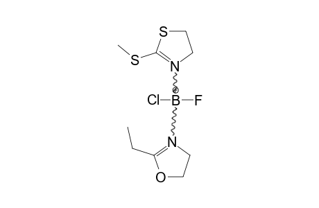 (2-ETHYL-2-OXAZOLINE)-(2-(METHYLTHIO)-2-THIAZOLINE)-CHLORO-FLUORO-BORON-CATION