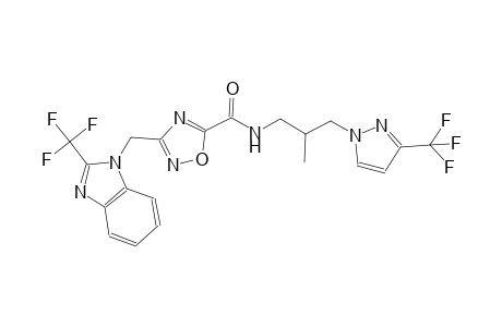N-{2-methyl-3-[3-(trifluoromethyl)-1H-pyrazol-1-yl]propyl}-3-{[2-(trifluoromethyl)-1H-benzimidazol-1-yl]methyl}-1,2,4-oxadiazole-5-carboxamide