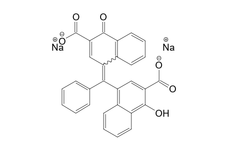 2-Naphthalenecarboxylic acid, 4-[(3-carboxy-4-hydroxy-1-naphthalenyl)phenylmethylene]-1,4-dihydro-1-oxo-, disodium salt