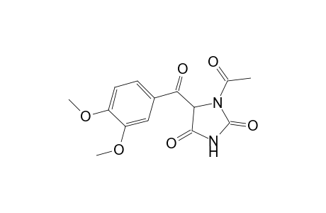 1-Acetyl-5-(3,4-dimethoxybenzoyl)-2,4-imidazoledione