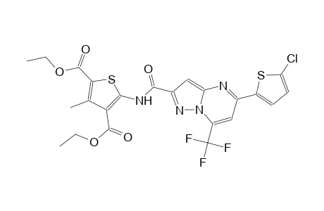 diethyl 5-({[5-(5-chloro-2-thienyl)-7-(trifluoromethyl)pyrazolo[1,5-a]pyrimidin-2-yl]carbonyl}amino)-3-methyl-2,4-thiophenedicarboxylate