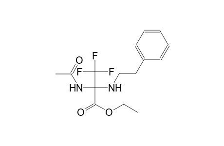 Propanoic acid, 2-(acetylamino)-3,3,3-trifluoro-2-[(2-phenylethyl)amino]-, ethyl ester