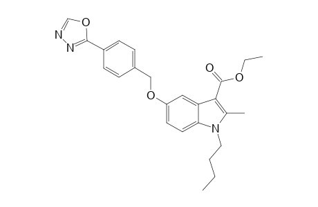 1-n-Butyl-3-carbethoxy-2-methyl-5-[4-(1,3,4-oxadiazol-2-yl)phenyl]methixyindole
