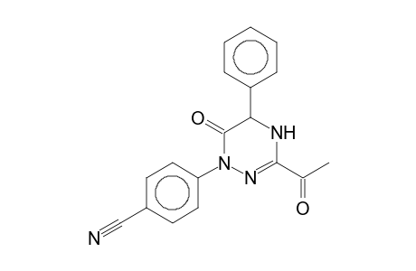 4-(3-Acetyl-6-oxo-5-phenyl-5,6-dihydro-4H-[1,2,4]triazin-1-yl)benzonitrile