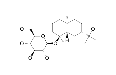 4-BETA-(BETA-D-GLUCOPYRANOSYLOXY)-ENANTIO-EUDESM-11-OL;PTERODONTOSIDE-C