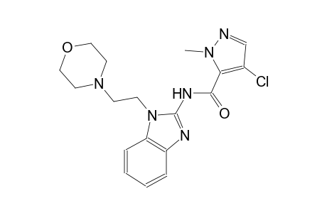 4-chloro-1-methyl-N-{1-[2-(4-morpholinyl)ethyl]-1H-benzimidazol-2-yl}-1H-pyrazole-5-carboxamide