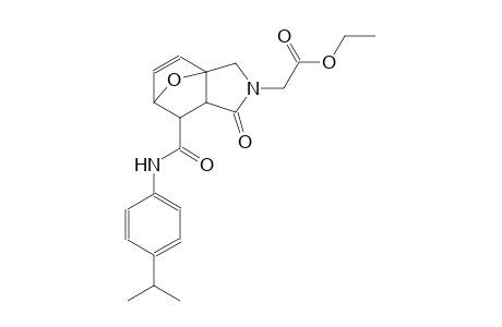 ethyl 2-(4-oxo-6-{[4-(propan-2-yl)phenyl]carbamoyl}-10-oxa-3-azatricyclo[5.2.1.0¹,⁵]dec-8-en-3-yl)acetate