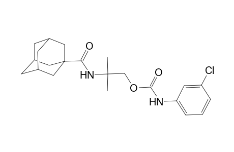 Carbamic acid, (3-chlorophenyl)-, 2-methyl-2-[(tricyclo[3.3.1.1(3,7)]dec-1-ylcarbonyl)amino]propyl ester