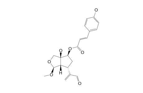 (E)-3-(4-hydroxyphenyl)acrylic acid [(1S,3aS,4S,6S,6aS)-6-(1-formylvinyl)-3a-hydroxy-1-methoxy-1,3,4,5,6,6a-hexahydrocyclopenta[c]furan-4-yl] ester