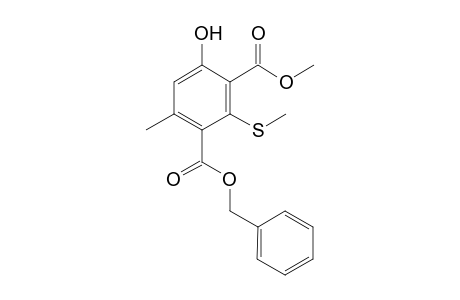 4-Hydroxy-6-methyl-2-methylsulfanyl-isophthalic acid 1-benzyl ester 3-methyl ester