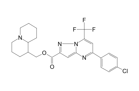 Pyrazolo[1,5-a]pyrimidine-2-carboxylic acid, 5-(4-chlorophenyl)-7-(trifluoromethyl)-, (octahydro-2H-quinolizin-1-yl)methyl ester