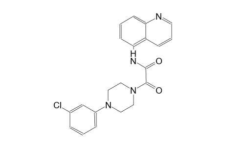 2-[4-(3-chlorophenyl)-1-piperazinyl]-2-oxo-N-(5-quinolinyl)acetamide