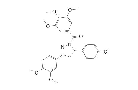 5-(4-chlorophenyl)-3-(3,4-dimethoxyphenyl)-1-(3,4,5-trimethoxybenzoyl)-4,5-dihydro-1H-pyrazole