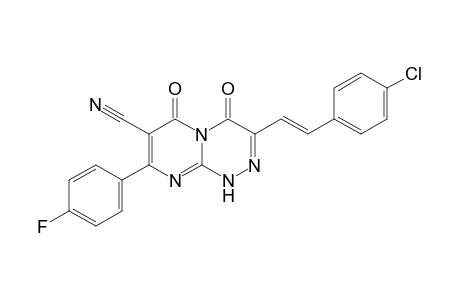8-(4'-Fluorophenyl)-7-cyano-3-styryl-pyrimido[3,2-c][1,2,4] triazin-4,6-diones