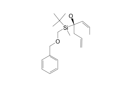 (R*,R*,Z)-4-[[(BENZYLOXY)-METHYL]-(TERT.-BUTYL)-METHYLSILYL]-HEPTA-2,6-DIEN-4-OL