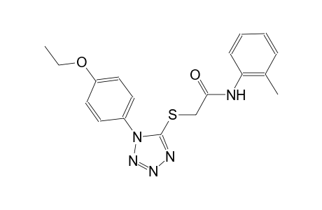 2-{[1-(4-ethoxyphenyl)-1H-tetraazol-5-yl]sulfanyl}-N-(2-methylphenyl)acetamide