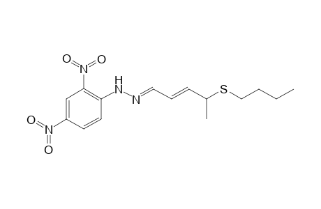 4-Butylthio-2-pentenal dinitrophenylhydrazone der.