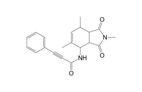 N-(2,3,3a,4,7,7a-Hexahydro-2,5,7-trimethyl-1,3-dioxo-1H-isoindol-4-yl)-3-phenylpropiolamide