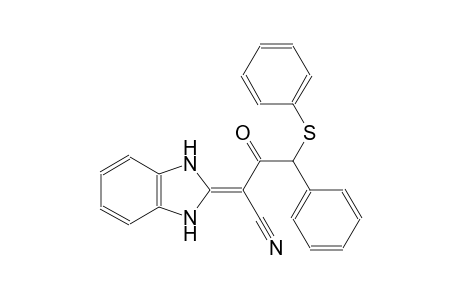 2-(1,3-dihydro-2H-benzimidazol-2-ylidene)-3-oxo-4-phenyl-4-(phenylsulfanyl)butanenitrile