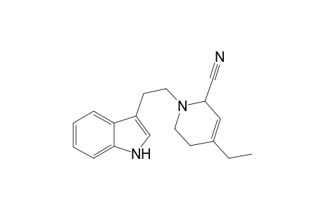 2-Cyano-4-ethyl-N-tryptophyl-.delta.(3)-piperideine