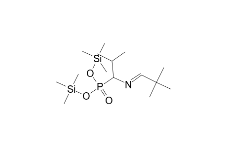 Phosphonic acid, [1-[(2,2-dimethylpropylidene)amino]-2-methylpropyl]-, bis(trimethylsilyl) ester