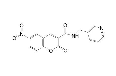 2H-Chromene-3-carboxamide, 6-nitro-2-oxo-N-(pyridin-3-ylmethyl)-