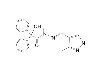 N'-[(E)-(1,3-dimethyl-1H-pyrazol-4-yl)methylidene]-9-hydroxy-9H-fluorene-9-carbohydrazide