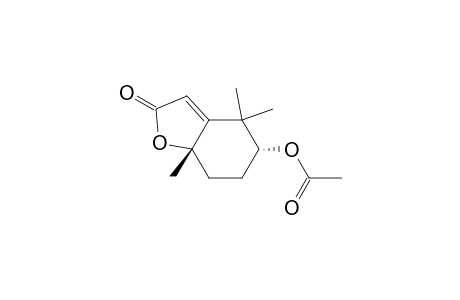 2(4H)-Benzofuranone, 5-(acetyloxy)-5,6,7,7a-tetrahydro-4,4,7a-trimethyl-, trans-