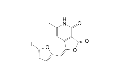 furo[3,4-c]pyridine-3,4(1H,5H)-dione, 1-[(5-iodo-2-furanyl)methylene]-6-methyl-, (1E)-