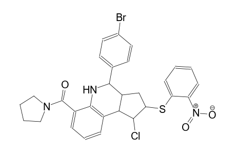 1H-cyclopenta[c]quinoline, 4-(4-bromophenyl)-1-chloro-2,3,3a,4,5,9b-hexahydro-2-[(2-nitrophenyl)thio]-6-(1-pyrrolidinylcarbonyl)-