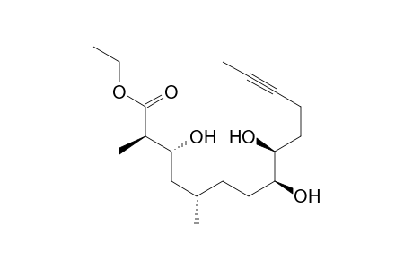Ethyl (2R,3R,5S,8S,9S)-3,8,9-trihydroxy-2,5-dimethyltetradec-12-ynoate