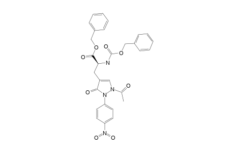 BENZYL-(2S)-2-BENZYLOXYCARBONYLAMINO-3-[2-ACETYL-1-(PARA-NITROPHENYL)-5-OXOPYRAZOL-4-YL]-PROPIONATE
